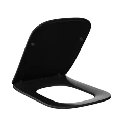 Balneo Abbatant WC frein de chute duroplast noir, kit de montage - Luga