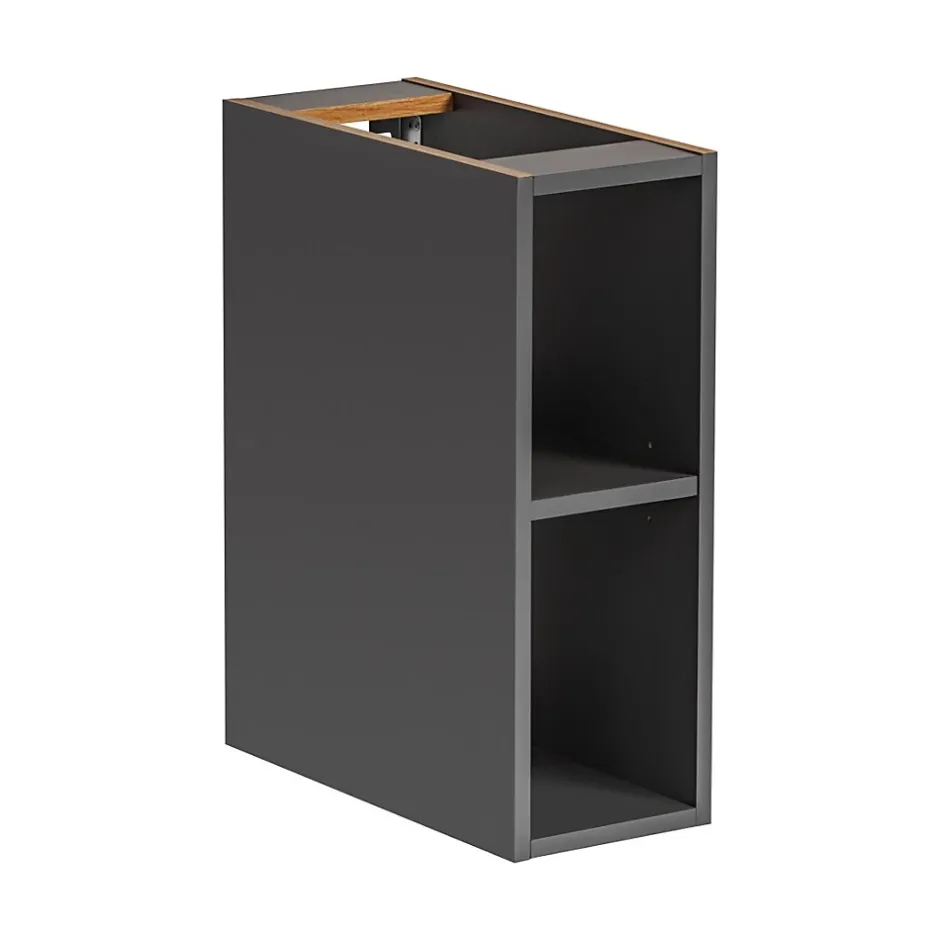 Meublorama Accessoire pour meuble sous vasque TAMO 20 cm Coloris gris anthracite Meuble suspendu