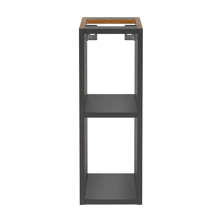 Meublorama Accessoire pour meuble sous vasque TAMO 20 cm Coloris gris anthracite Meuble suspendu