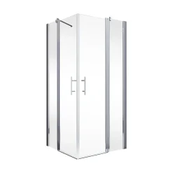 Schulte Accès d'angle droit avec porte de douche battantes, 90 x 90 cm, , NewStyle, verre transparent anticalcaire