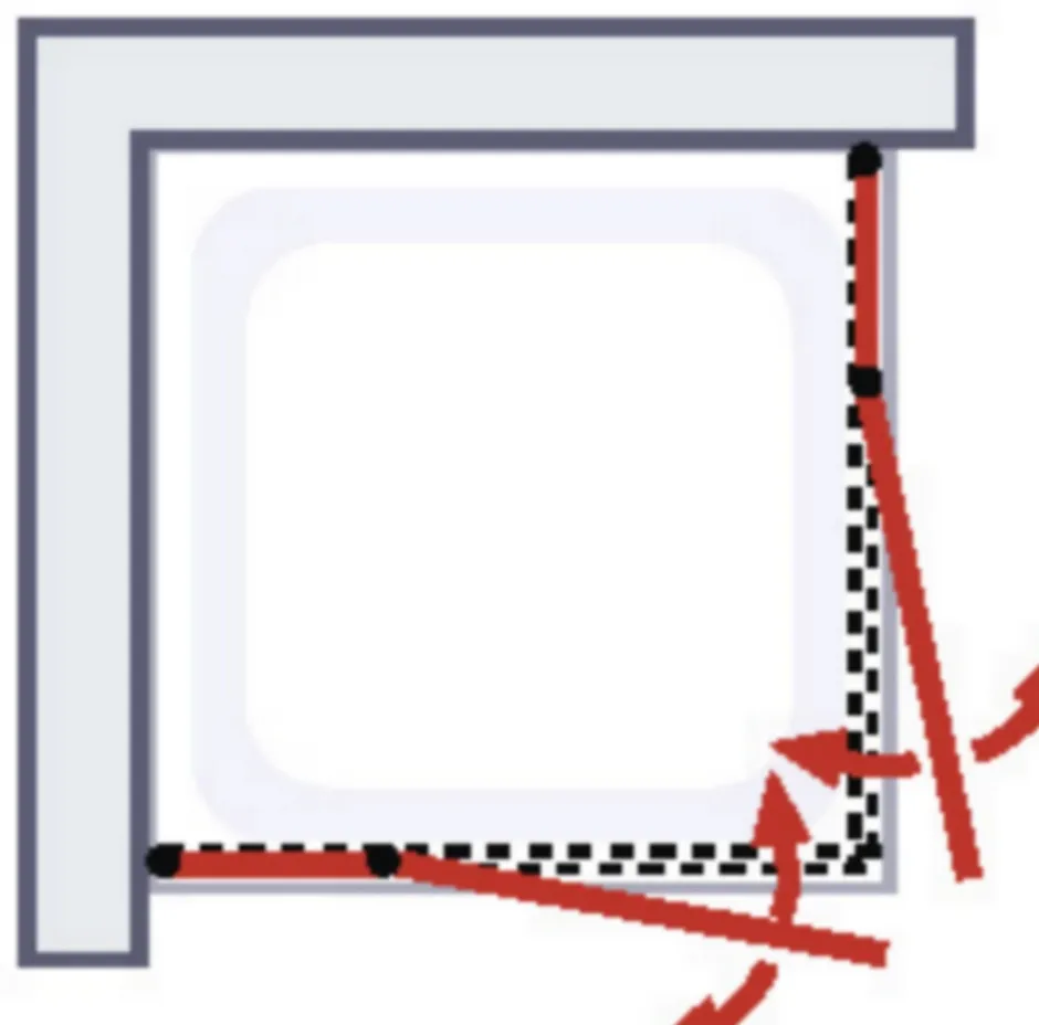 Schulte Accès d'angle droit avec porte de douche battantes, 90 x 90 cm, , NewStyle, verre transparent anticalcaire