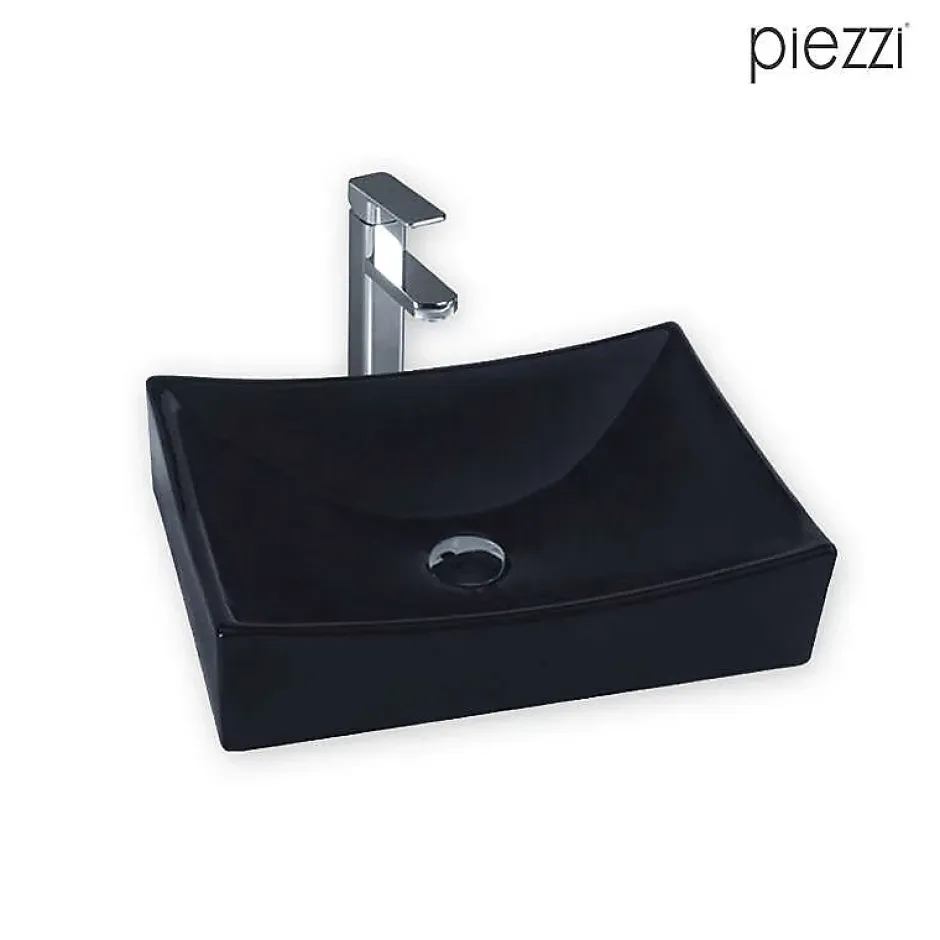 Piezzi AGATA - Vasque rectangulaire à poser - Céramique - Design moderne et élégant* Vasque À Poser
