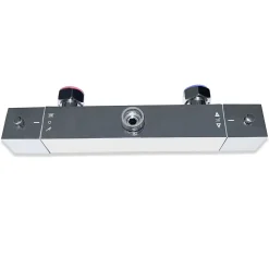 AICA Sanitaire AICA Colonne de douche thermostatique, Acier inoxydable Pomme 200mm+Douchette 3 jets, Chromé* Colonne De Douche Thermostatique