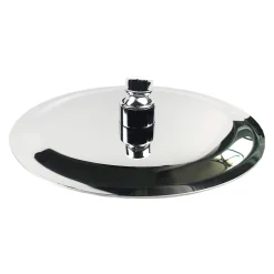 AICA Sanitaire AICA Colonne de douche thermostatique chromée, avec douche de tête ronde et douchette à main réglable en plusieurs modes* Colonne De Douche Thermostatique