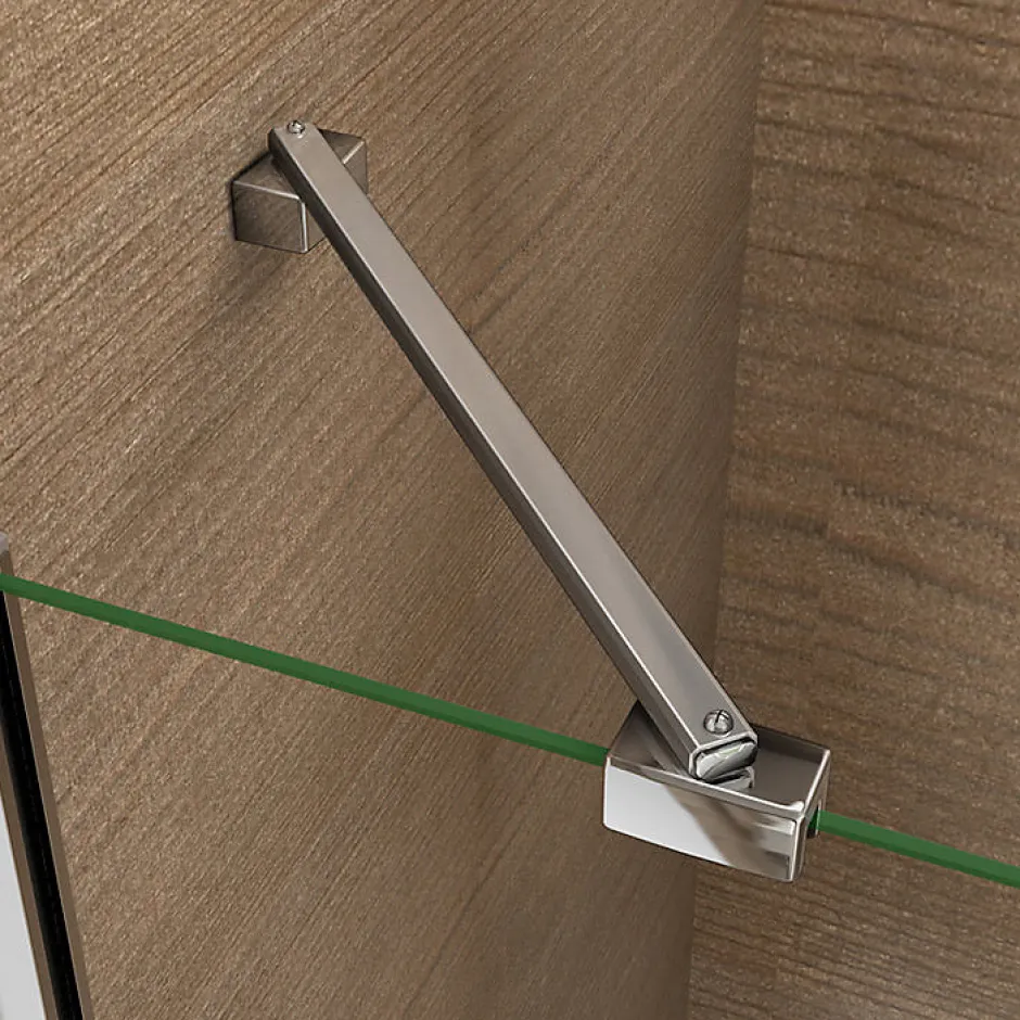 AICA Sanitaire Aica Paroi De Douche Pivotante 100x185cm En 6mm Verre Sécurité Anticalcaire, Installation En Niche* Porte De Douche