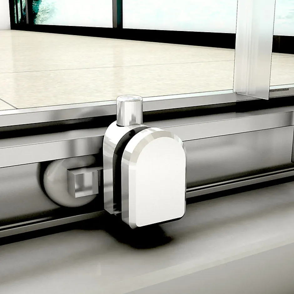 AICA Sanitaire Aica Porte De Douche Coulissante 160x190cm Transparente Chromé L'accès Au Centre* Porte De Douche