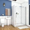 AICA Sanitaire Aica Porte De Douche Coulissante 100x190cm Transparente Chromé