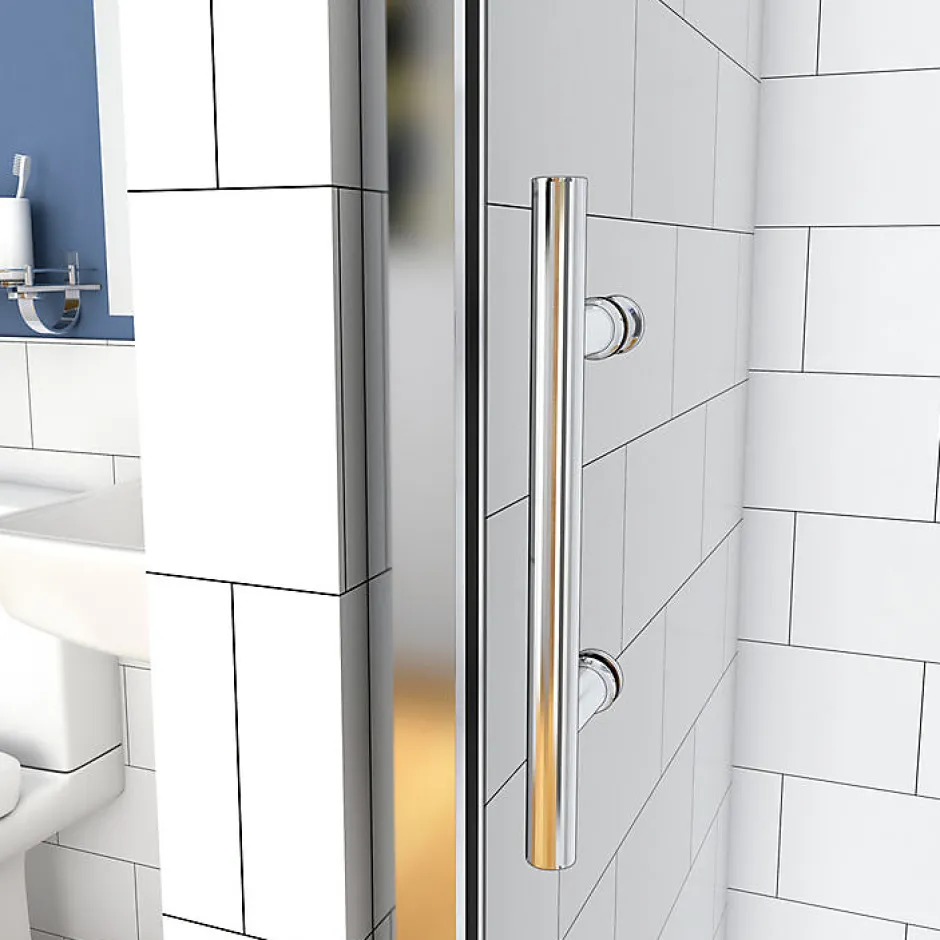 AICA Sanitaire Aica Porte De Douche Coulissante 100x190cm Transparente Chromé