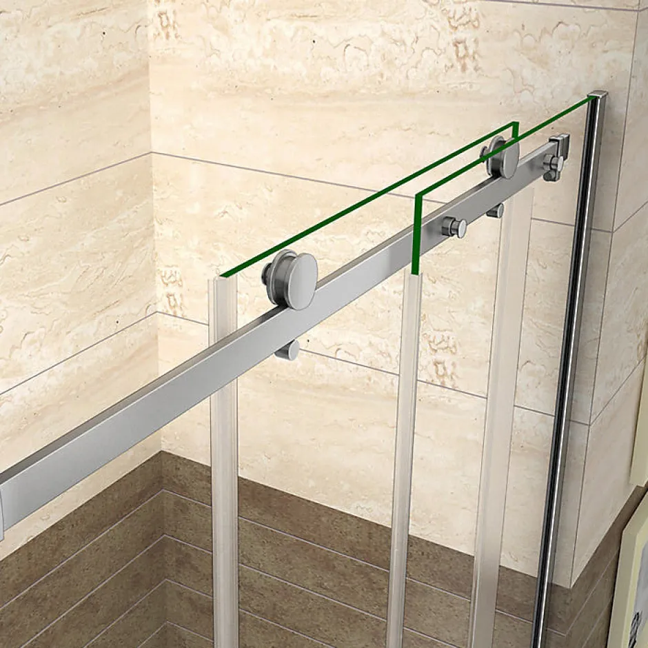 AICA Sanitaire Aica Porte De Douche Coulissante 130x195cm En 8mm Verre Anticalcaire* Porte De Douche