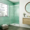 AICA Sanitaire Aica Porte De Douche Coulissante 120x190cm Profilé Blanc Installation En Niche* Porte De Douche