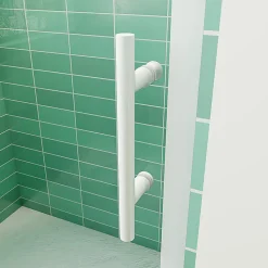 AICA Sanitaire Aica Porte De Douche Coulissante 120x190cm Profilé Blanc Installation En Niche* Porte De Douche