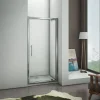 AICA Sanitaire Aica Porte De Douche 80x185 Cm Porte Pivotante Installation En Niche Verre Securit