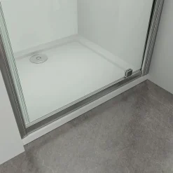 AICA Sanitaire Aica Porte De Douche 80x185 Cm Porte Pivotante Installation En Niche Verre Securit