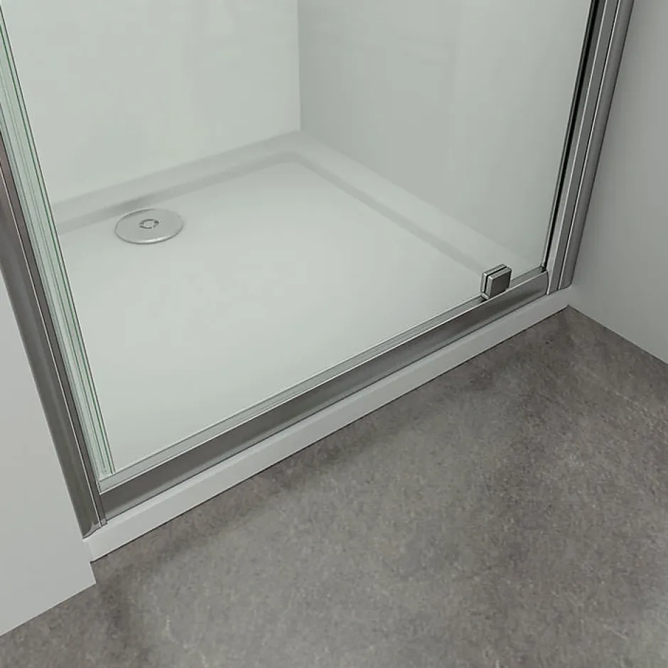 AICA Sanitaire Aica Porte De Douche 80x185 Cm Porte Pivotante Installation En Niche Verre Securit