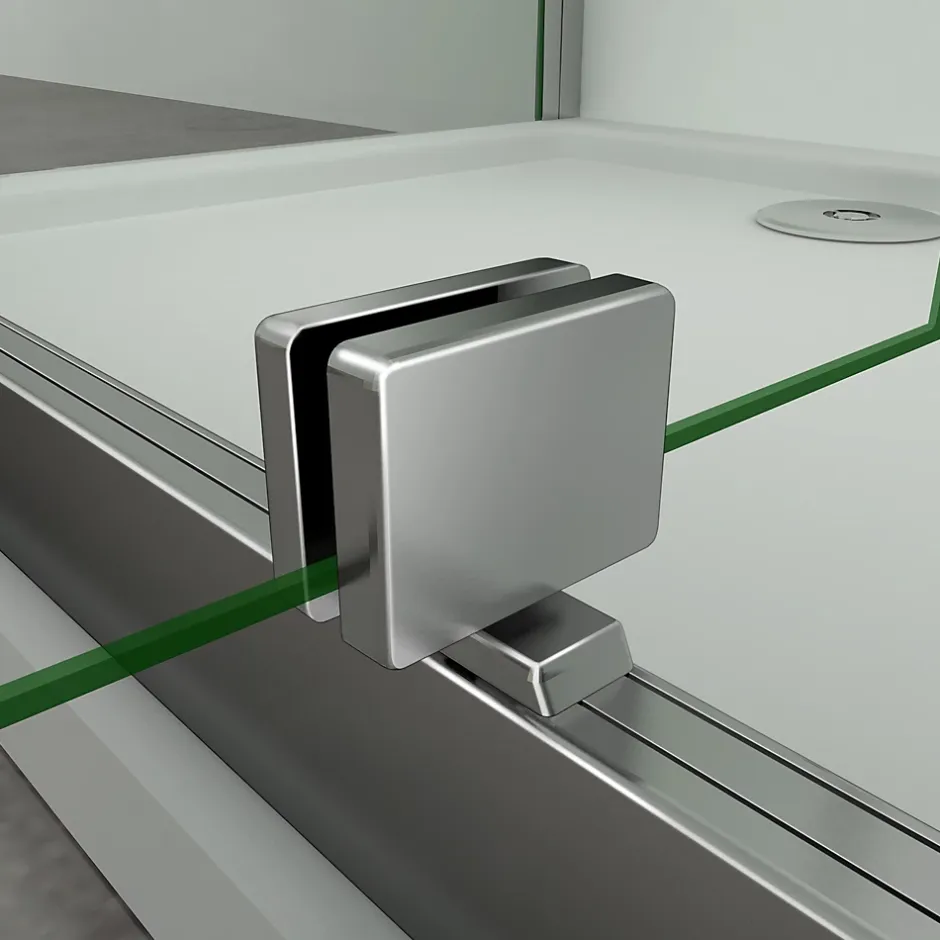 AICA Sanitaire Aica Porte De Douche 80x185 Cm Porte Pivotante Installation En Niche Verre Securit