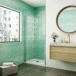 AICA Sanitaire Aica Porte De Douche 70x180cm Porte De Douche Pivotante En Niche 6mm Verre Anticalcaire Porte De Douche Hauteur 180 Cm* Porte De Douche