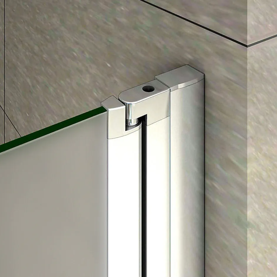 AICA Sanitaire Aica Porte De Douche 80x185cm Porte Battante Verre Satiné Et Anticalcaire Porte Battante En Niche