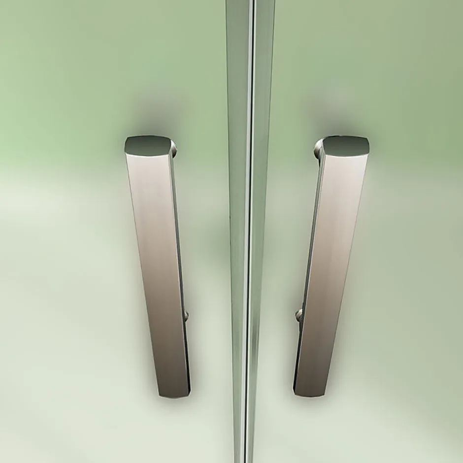 AICA Sanitaire Aica Porte De Douche 80x185cm Porte Battante Verre Satiné Et Anticalcaire Porte Battante En Niche