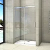 AICA Sanitaire Aica Porte De Douche 150x195cm Coulissante En Niche En 8mm Verre Anticalcaire