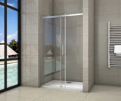 AICA Sanitaire Aica Porte De Douche 150x195cm Coulissante En Niche En 8mm Verre Anticalcaire