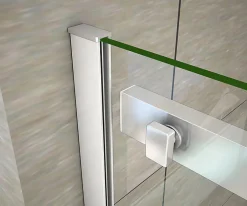 AICA Sanitaire Aica Porte De Douche 150x195cm Coulissante En Niche En 8mm Verre Anticalcaire