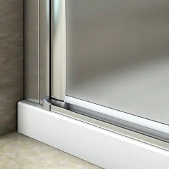 AICA Sanitaire Aica Porte De Douche 90x185cm Porte Battante Verre Satiné Et Anticalcaire Porte Battante En Niche* Porte De Douche