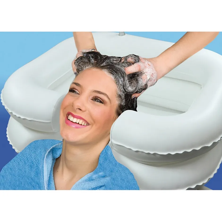 Aidapt VM970 - Bac à Shampooing Gonflable - Idéal pour le lavage assisté des cheveux au lit* Wc Pmr