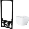 Vitra Alca Pack Bâti support pour bidet suspendu + Bidet suspendu Grohe, blanc alpin (SetBidetGrohe-1)* Bidet