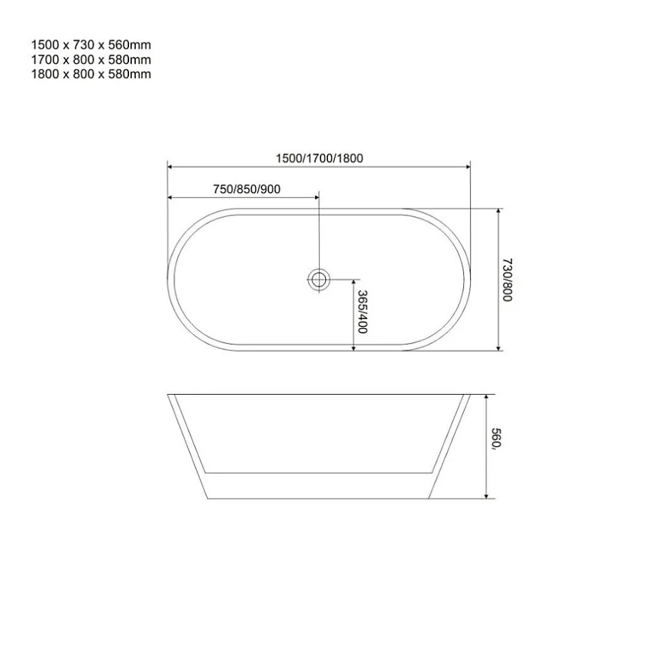 Kiamami Valentina Allegra Baignoire Autoportante Ovale 150 Cm En Acrylique* Baignoire Îlot