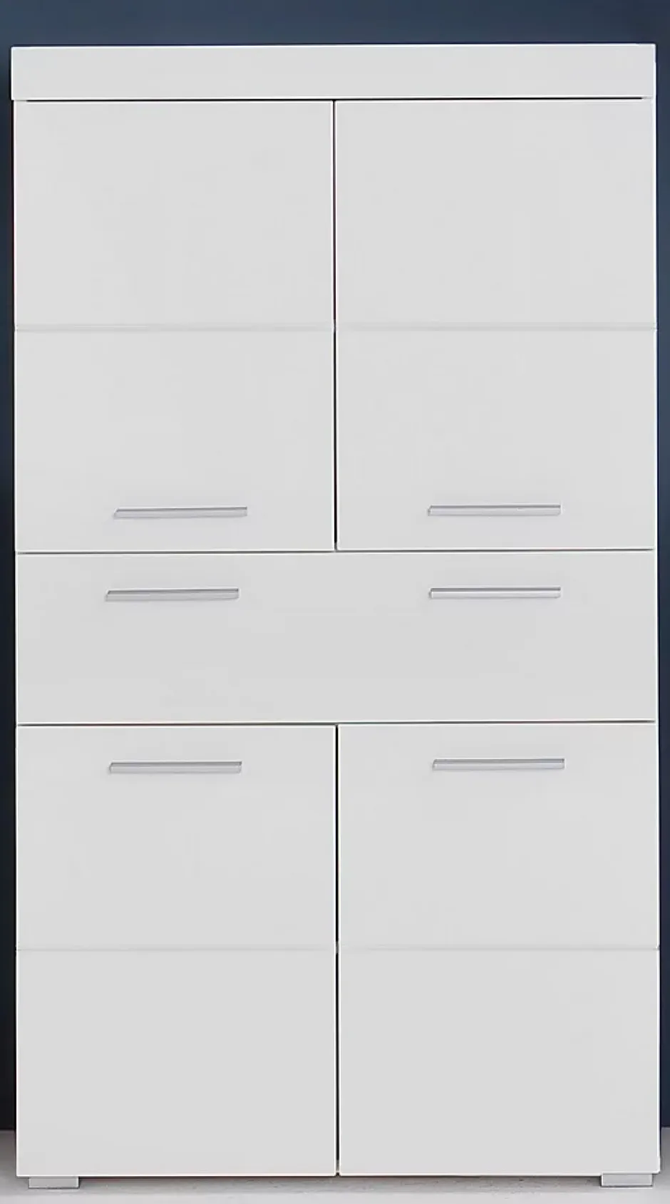 Trend Team AMANDA - Meuble de salle de bain mélaminé - Meuble Commode. Blanc brillant. L-H-P : 73 - 132 - 31 cm* Meuble De Salle De Bains Faible Profondeur|Armoire De Salle De Bains