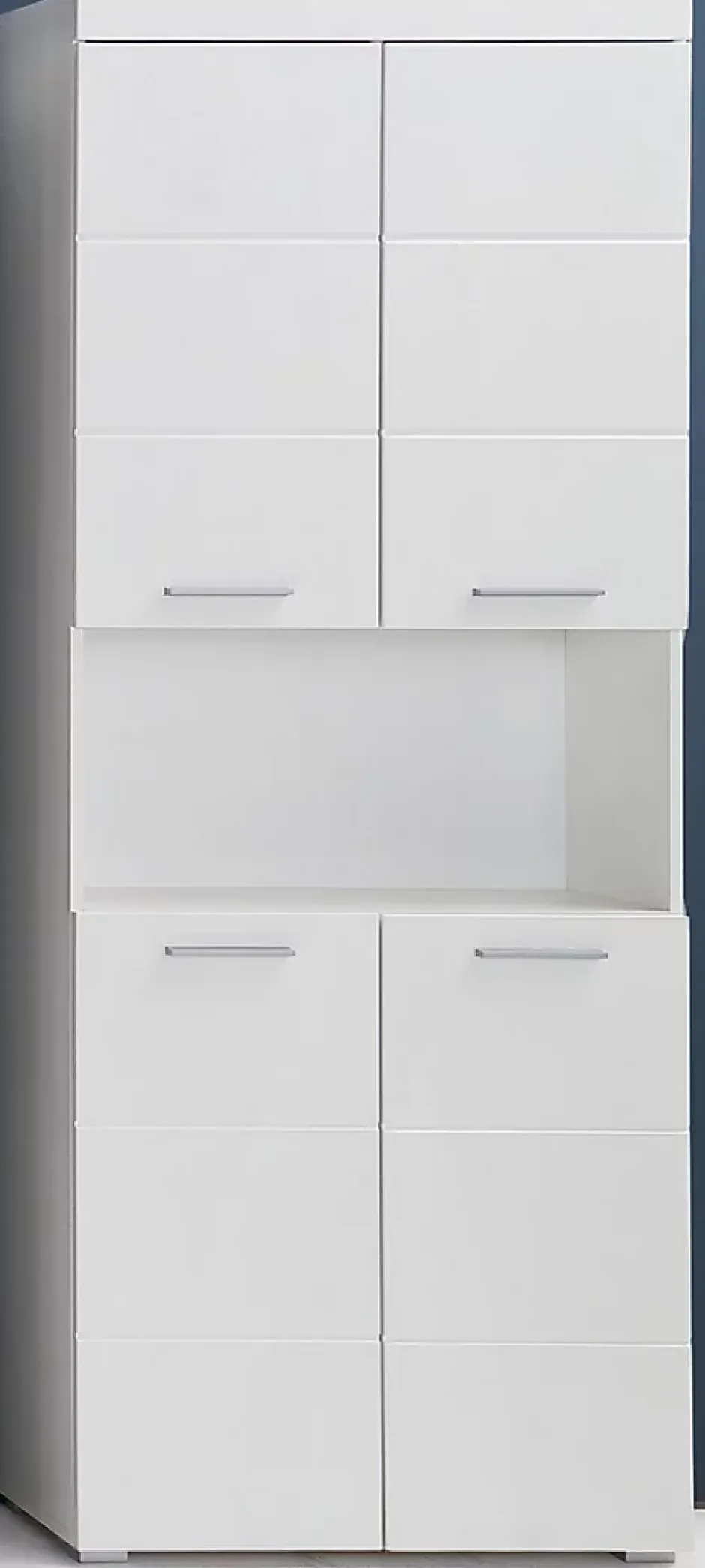 Trend Team AMANDA - Meuble de salle de bain mélaminé - Meuble Colonne. Blanc brillant. L-H-P : 73 - 190 - 31 cm