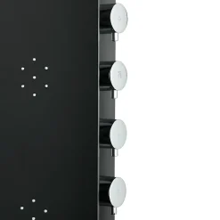 Anima Colonne de douche murale en aluminium avec mitigeur 4 fonctions, cascade et jets massants, noir (ALUSHOWERC)* Colonne De Douche Hydromassante