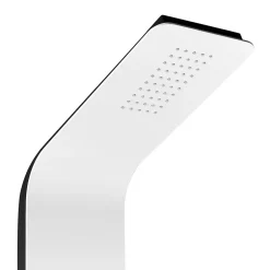 Anima Colonne de douche murale en aluminium avec mitigeur 4 fonctions, cascade et jets massants, blanc (ALUSHOWER)