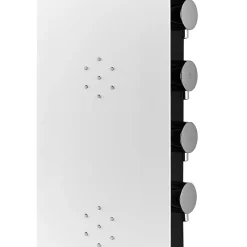 Anima Colonne de douche murale en aluminium avec mitigeur 4 fonctions, cascade et jets massants, blanc (ALUSHOWER)