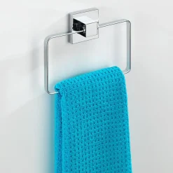 Wenko Anneau porte-serviettes en acier inox Quadro* Etagère Salle De Bains
