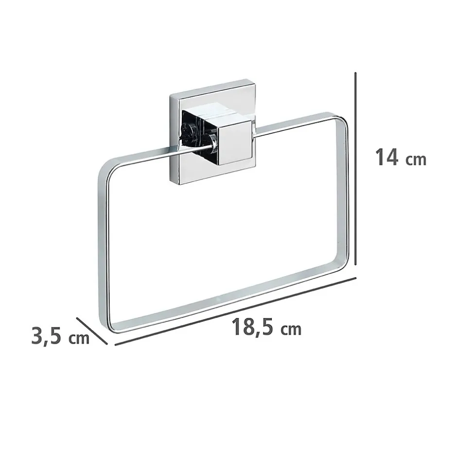 Wenko Anneau porte-serviettes en acier inox Quadro* Etagère Salle De Bains