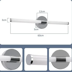 Nettlife Applique murale de salle de bain LED - 8W 60CM 4000K IP44* Miroir Lumineux