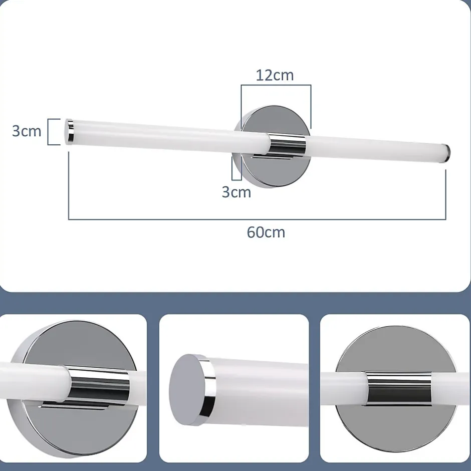 Nettlife Applique murale de salle de bain LED - 8W 60CM 4000K IP44* Miroir Lumineux