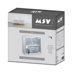 MSV Armoire à pharmacie à clé Acier Inox verre
