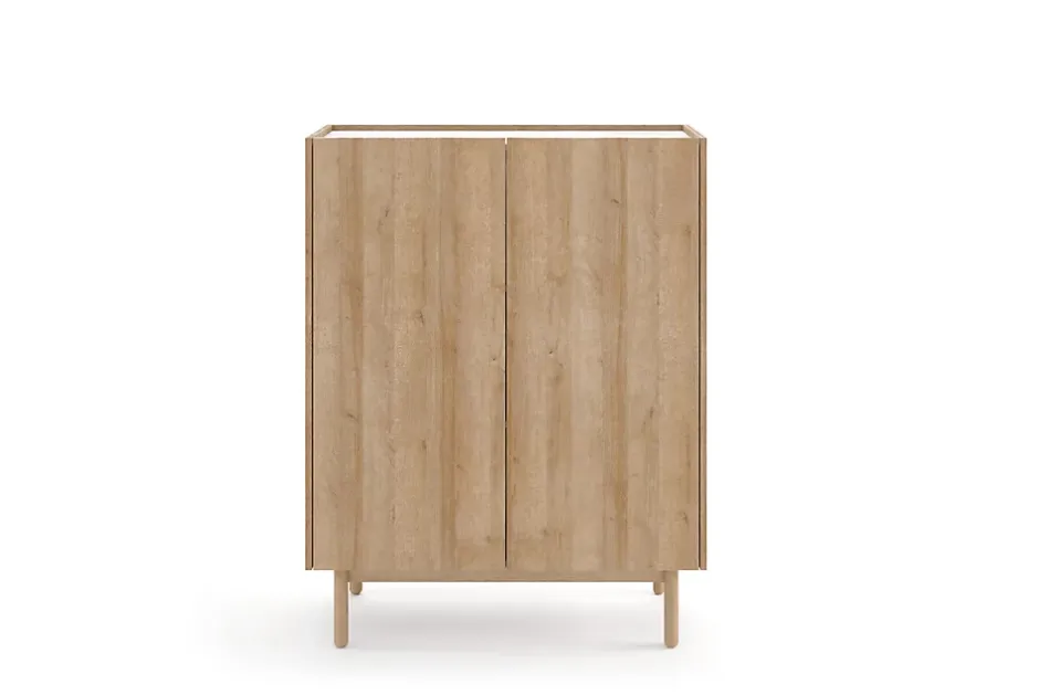 3xE Living Armoire : 2 Portes, 3 Étagères, Chêne Riviera, 97 X 122 X 37 Cm* Armoire De Salle De Bains