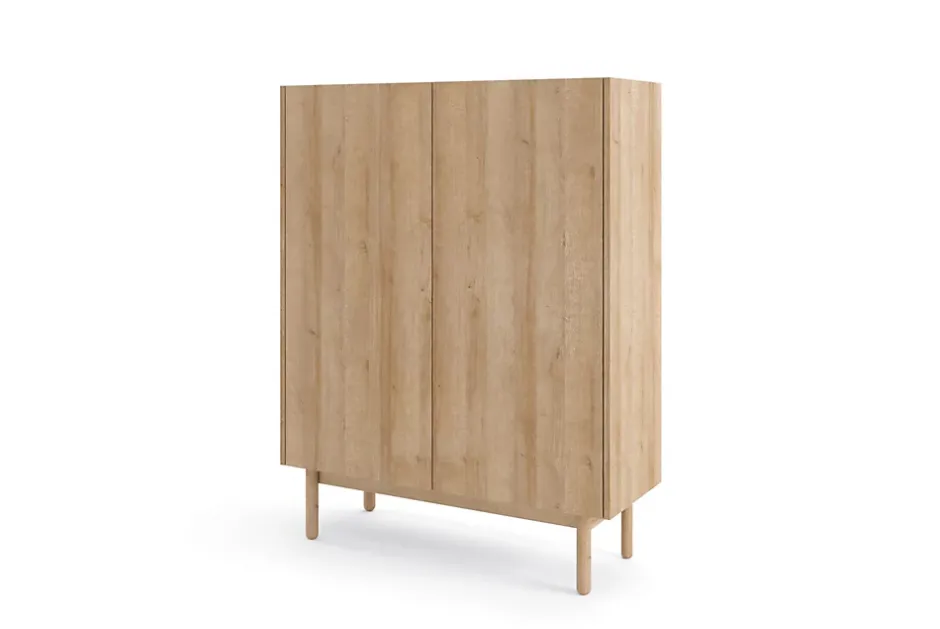 3xE Living Armoire : 2 Portes, 3 Étagères, Chêne Riviera, 97 X 122 X 37 Cm* Armoire De Salle De Bains