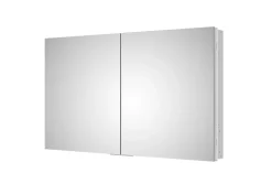 Bernstein Armoire à glace aluminium murale salle de bain + toilettes, étagère avec miroir avec LED encastrée + prise, UP7012, H.70cmxL.120cm* Armoire De Toilette