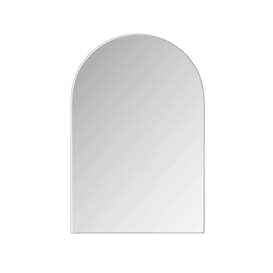 ProximaX Armoire à miroir cintrée blanche avec cadre métal, armoire murale à étagères réglables, rangement salle de bain, salon ou chambre* Armoire De Toilette