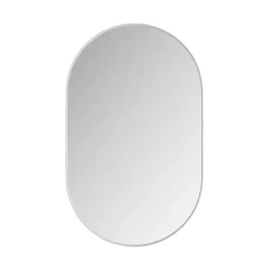 ProximaX Armoire à miroir ovale blanche avec cadre métal, armoire murale à étagères réglables, rangement salle de bain, salon ou chambre* Armoire De Toilette