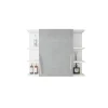 Ml-Design Armoire à miroir salle de bain meuble cabinet toilette murale blanc 80x64x21 cm