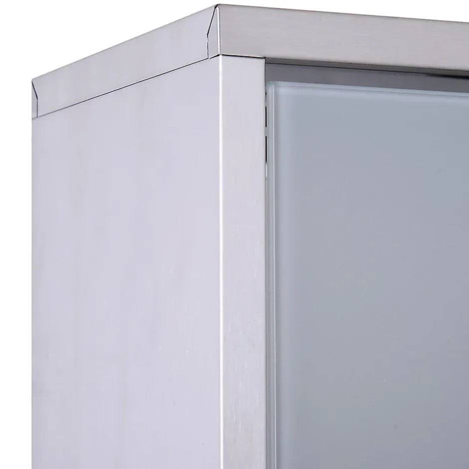 Homcom Armoire à pharmacie murale verrouillable 3 niv. acier inox* Armoire De Toilette