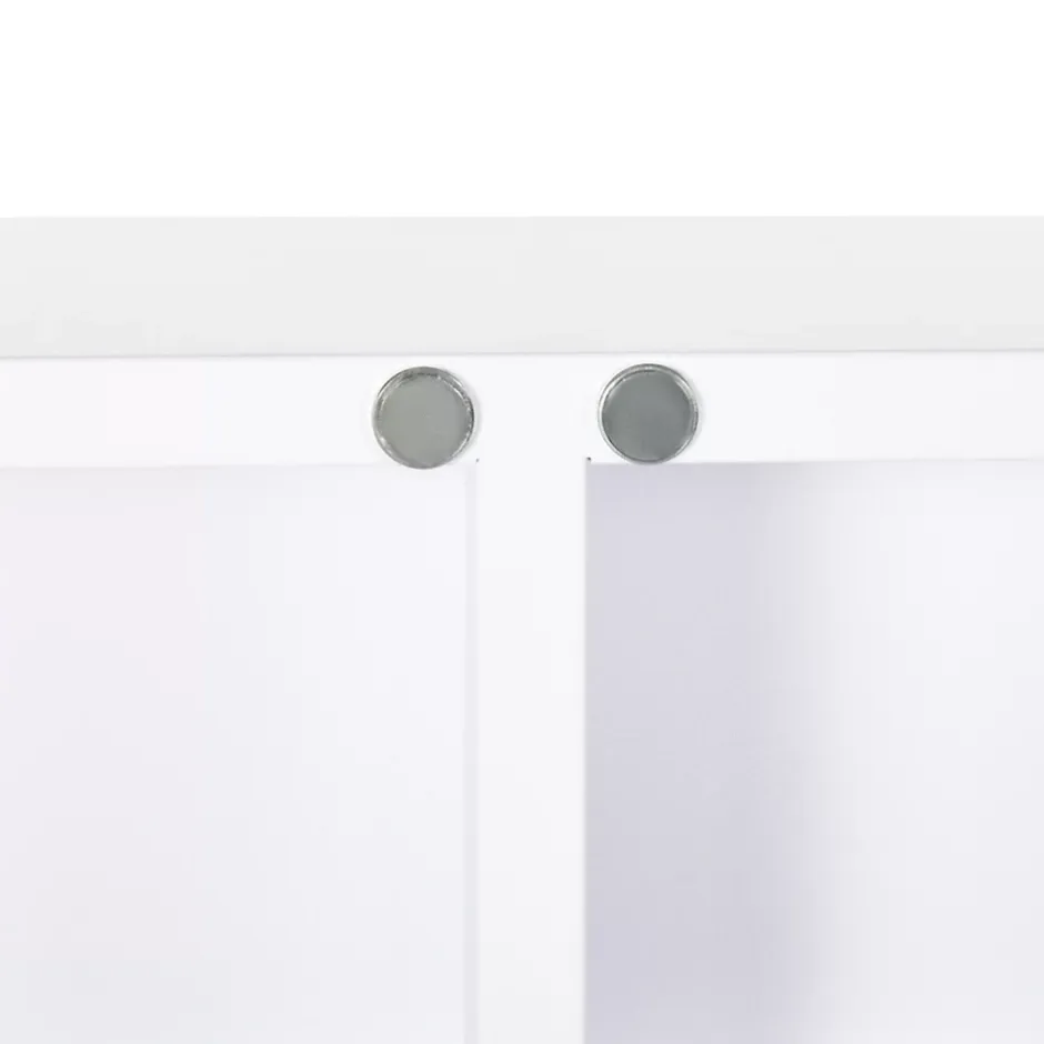 kleankin Armoire à pharmacie murale verrouillable 2 portes 6 étagères 6 compartiments dim. 55 x 18 x 60 cm acier blanc