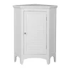 Teamson Home Armoire d angle en bois blanche* Armoire De Salle De Bains