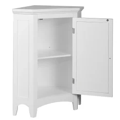Teamson Home Armoire d angle en bois blanche* Armoire De Salle De Bains