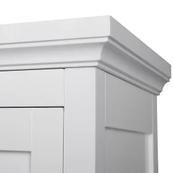 Teamson Home Armoire d angle en bois blanche* Armoire De Salle De Bains